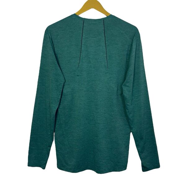 Lululemon Fast Free Long Sleeve Running Shirt Mens Large Green Reflective Tee - Picture 2 of 5